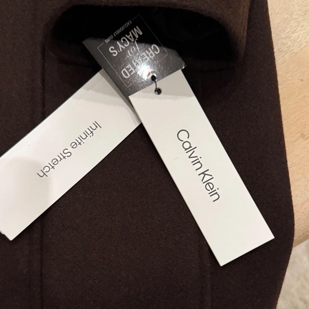 Calvin Klein Dark Brown Trench Coat - Picture 7 of 9